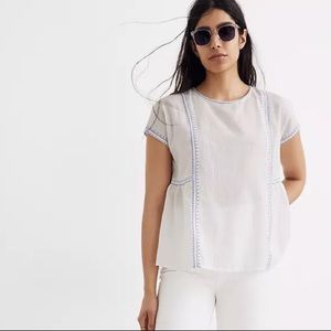 Madewell embroidered top